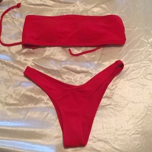 NWOT strapless swim suit